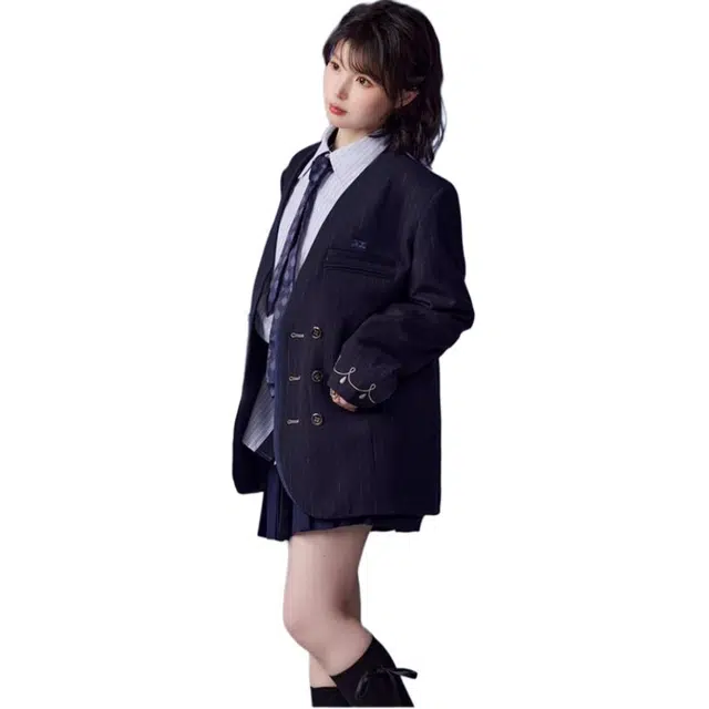 原神 芙宁娜主题印象系列 时尚无领休闲百搭长袖西装 男女同款