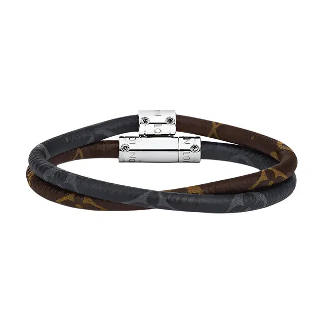 LOUIS VUITTON Keep It Double Monogram Canvas Bracelet