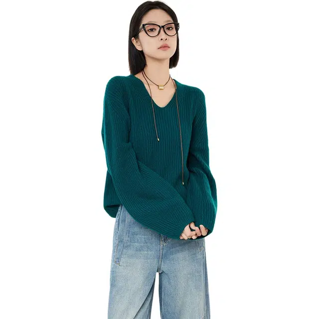 美洋 羊绒羊毛元宝针毛衣 女款