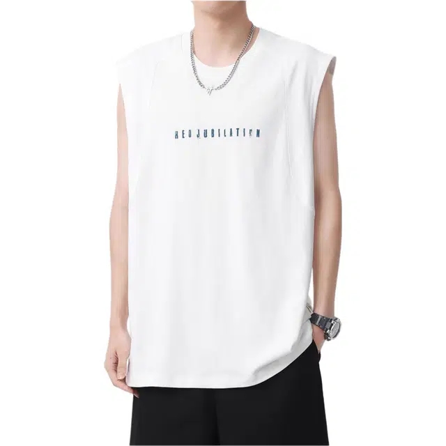 米素力 宽松潮流休闲时尚无袖背心 男款