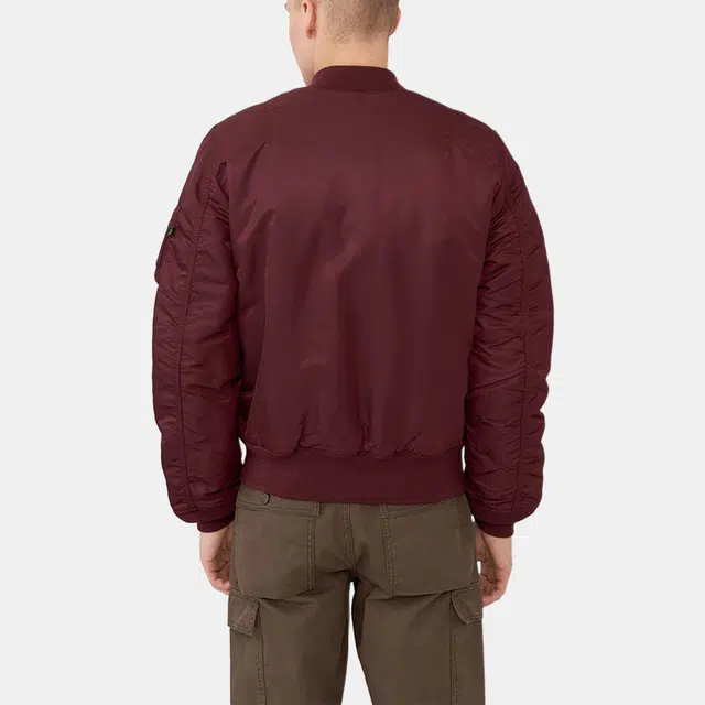 Alpha Industries Slim Fit Flight Jacket Wine Red