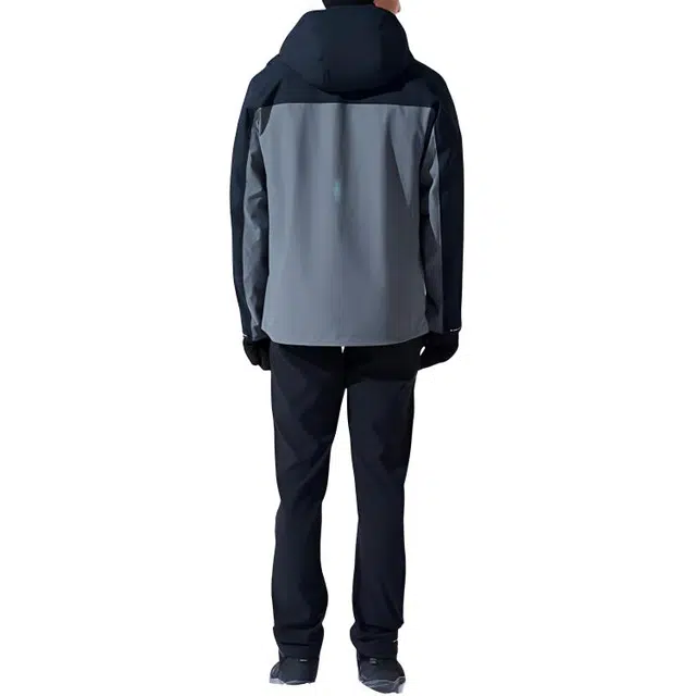 探路者  休闲舒适户外三合一  防水透气保暖防泼水冲锋衣 男款 青灰蓝\蓝色