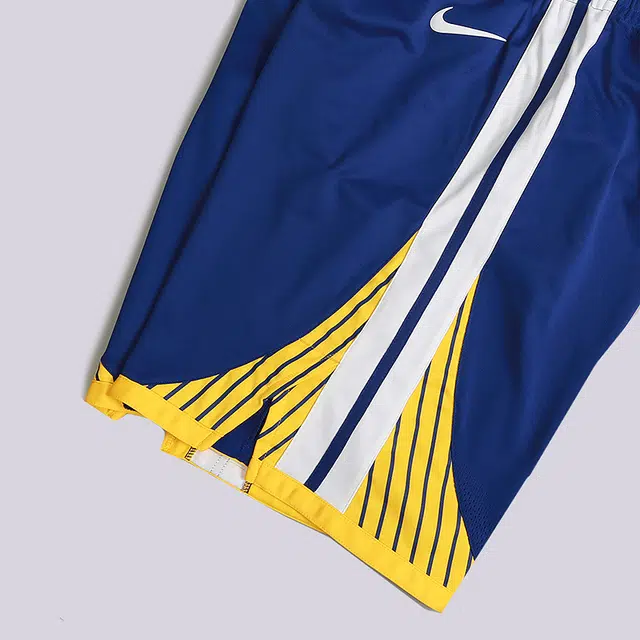 Nike NBA Colorblock Logo Basketball Shorts Warriors Blue