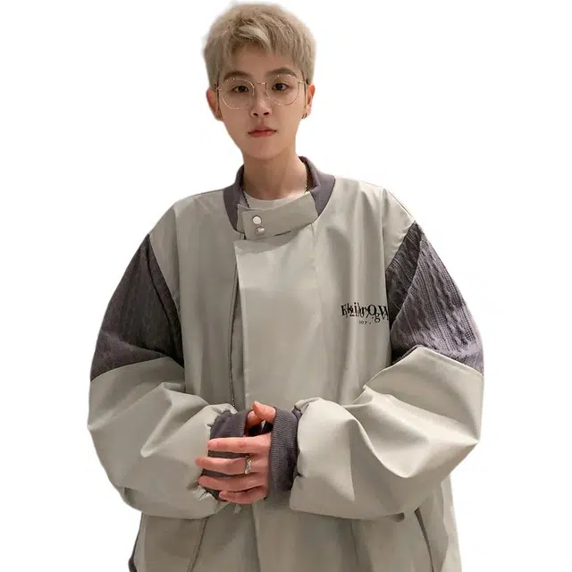 华夏儿女 立体白底肩膀民族风夹克 男女同款