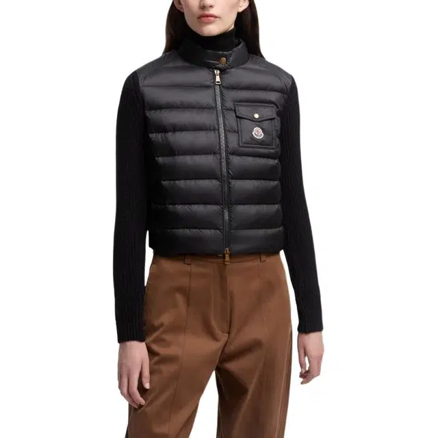 Moncler Padded Corduroy Wool Zip-Up Cardigan
