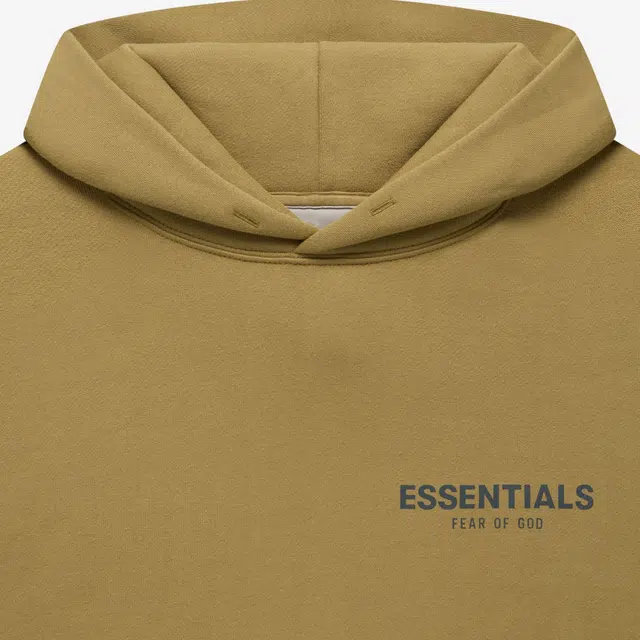 Fear of God Essentials FW21 Kids Pullover Hoodie Amber Logo