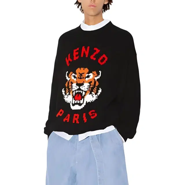 KENZO Animal Crewneck Sweater Black