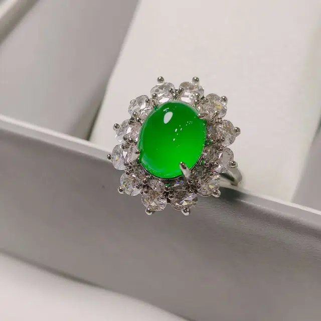 识恩 森系甜美通勤气质时尚优雅文艺小众设计#好运 玉髓 戒指 女款