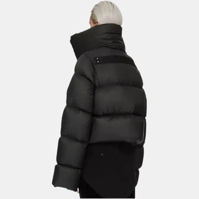Rick Owens High-Neck Down Jacket Black