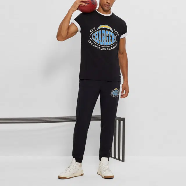 HUGO BOSS NFL Stretch-Cotton T-Shirt With Collaborative Branding T