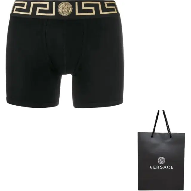 Versace Logo Boxer Briefs Black