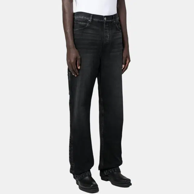 AMIRI Wide Leg Jeans Black