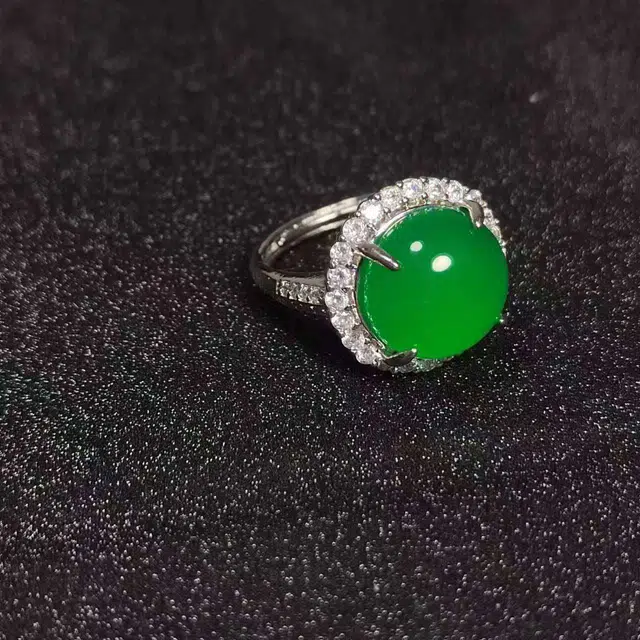 识恩 转运珠 设计师款简约新中式简约精致圆珠#好运 玉髓 戒指 女款