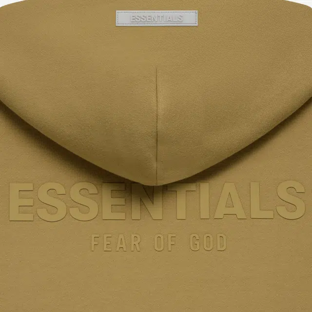 Fear of God Essentials FW21 Kids Pullover Hoodie Amber Logo
