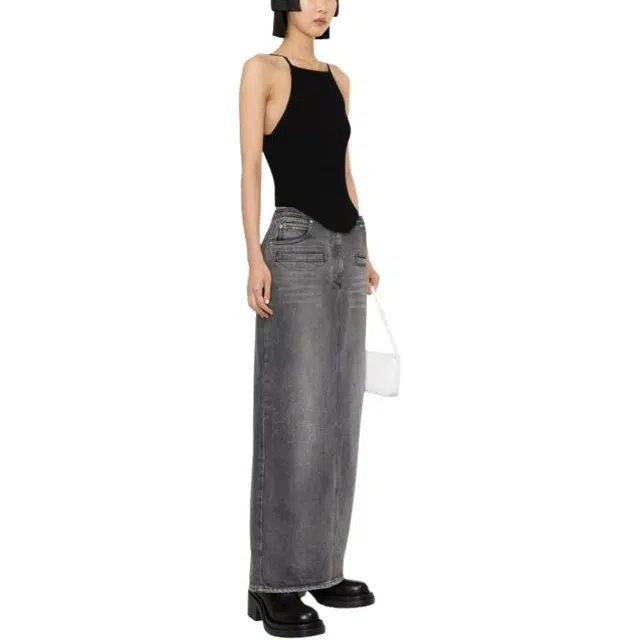 COURREGES SS24 HOLISTIC RIB KNIT TANK TOP Black