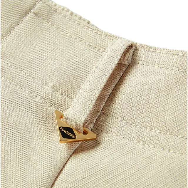 太平鸟 高腰品质直筒阔腿西装裤休闲裤 女款