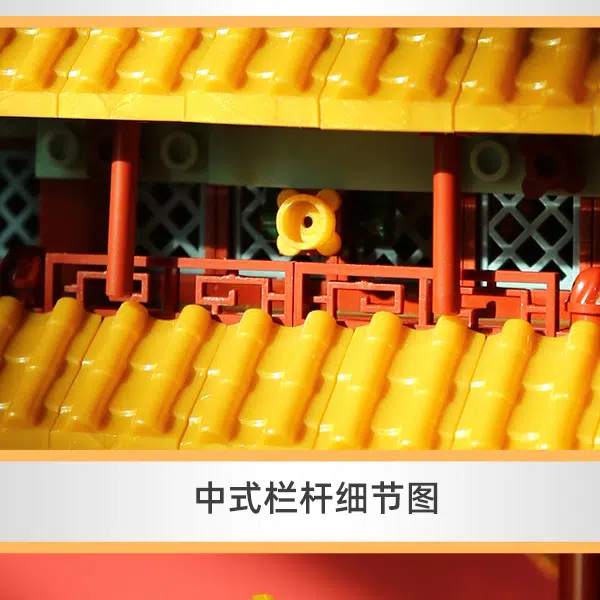 简普森 中国古建筑黄鹤楼 积木 高难度 乐高小颗粒 拼装玩具