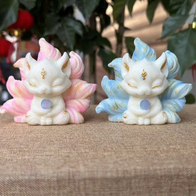 爵倾 抱球狐狸彩绘 象牙果 菩提 男女同款情侣款