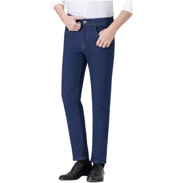 雅鹿 商务宽松直筒休闲牛仔裤 男款