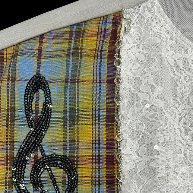 Apriority Clothing Lace Patch Crewneck Sweatshirt Gray