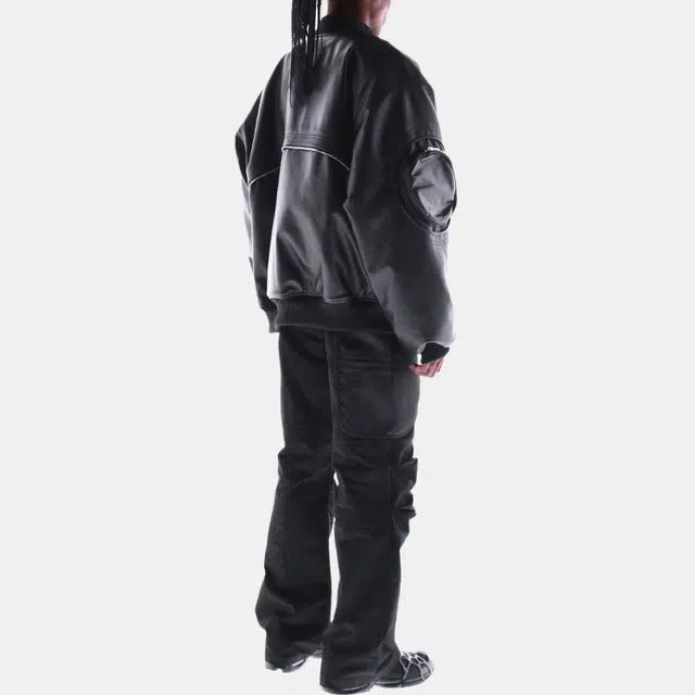 FARFROMWHAT FW22 Black Leather Jacket