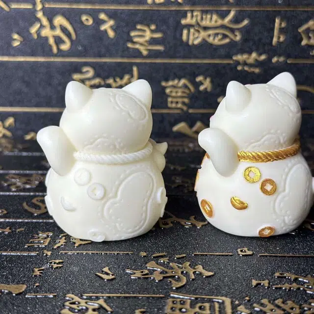 爵倾 招财猫恭喜发财天天赚大钱 象牙果 菩提 男女同款情侣款