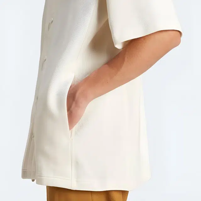 adidas Lounge Piqu Terry Baseball Shirt V