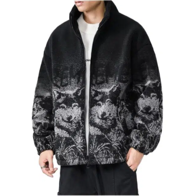 Supreme SS19 Wolf Fleece Jacket Black