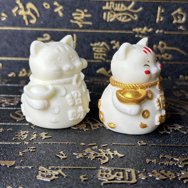 爵倾 招财猫恭喜发财天天赚大钱 象牙果 菩提 男女同款情侣款