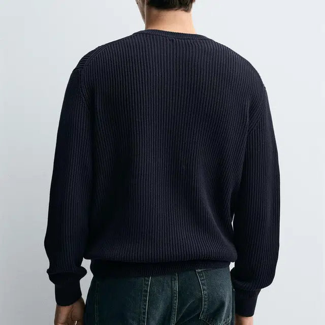 ZARA Ribbed Crewneck Sweater