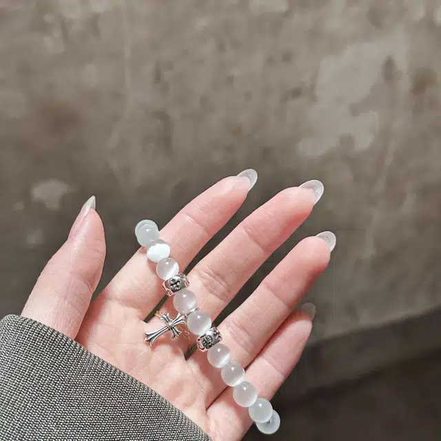 爵倾 串珠装饰 猫眼石 玉石手串 男女同款情侣款