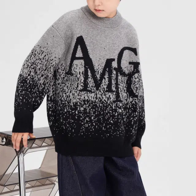 左西毛衣 圆领休闲字母抗起球 儿童款