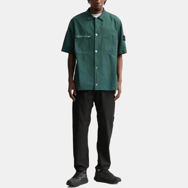 Stone Island 23SS Bottle Green Shirt