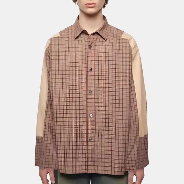 Acne Studios FW24 Plaid Button Shirt Jacket Brown