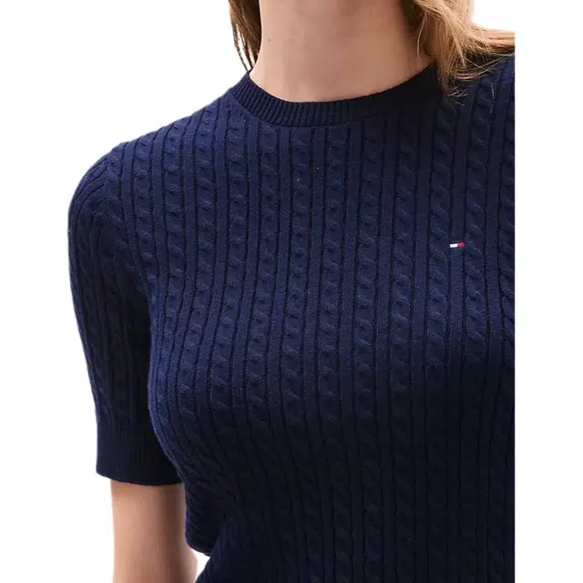 Tommy Hilfiger Soft Logo Crew Neck Tee Navy