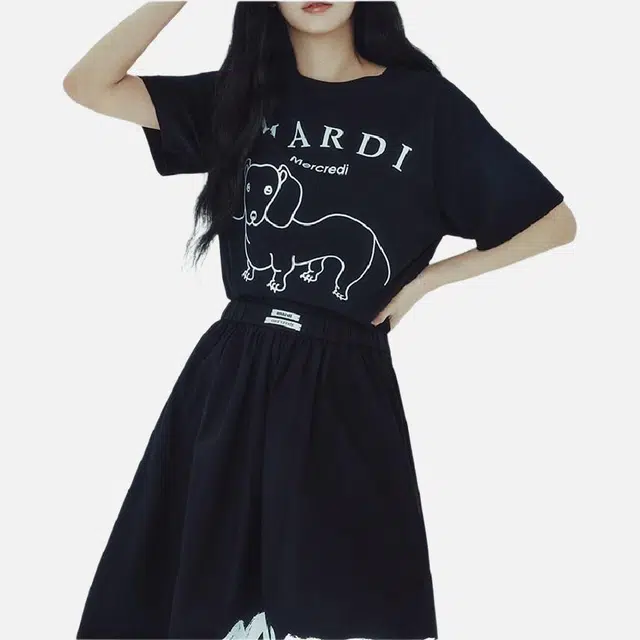 MARDI MERCREDI SS25 TSHIRT DDANJI CH.06_BLACK WHITE T