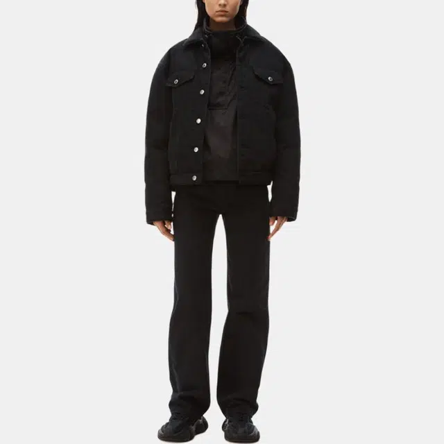 Alexander Wang Denim Biker Jacket Black