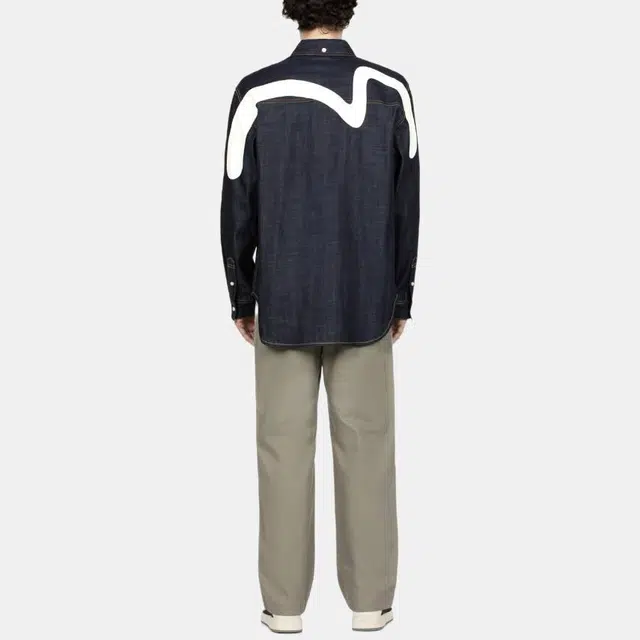 EVISU Daicock Print Relax Fit Denim Shirt