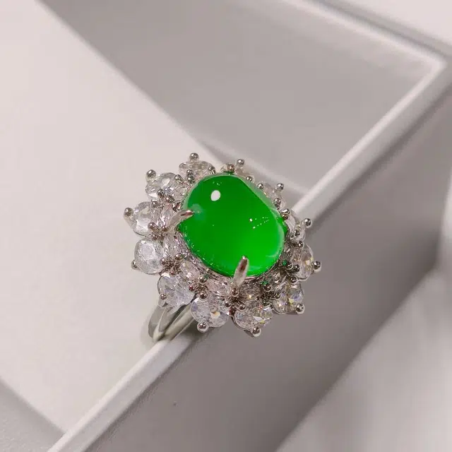 识恩 森系甜美通勤气质时尚优雅文艺小众设计#好运 玉髓 戒指 女款