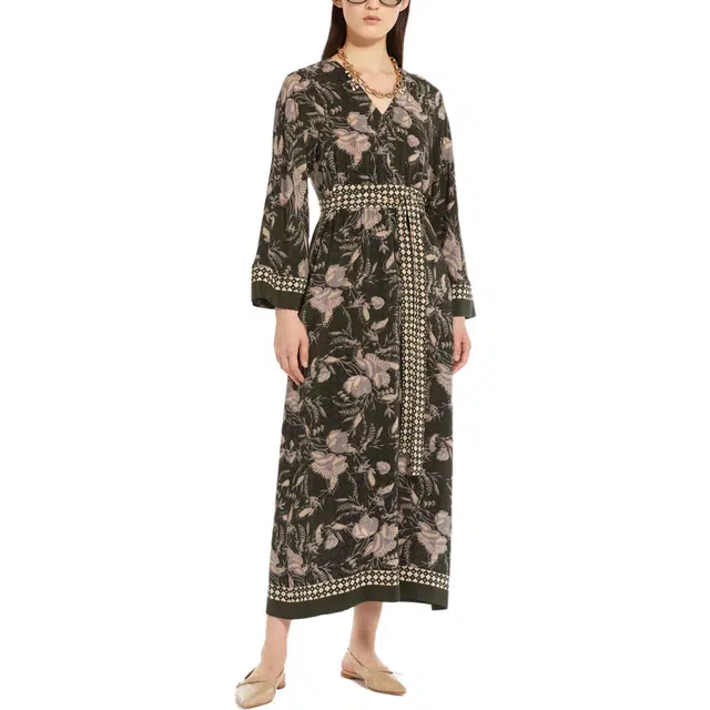 MaxMara Fedra Printed Crepe De Chine Dress V