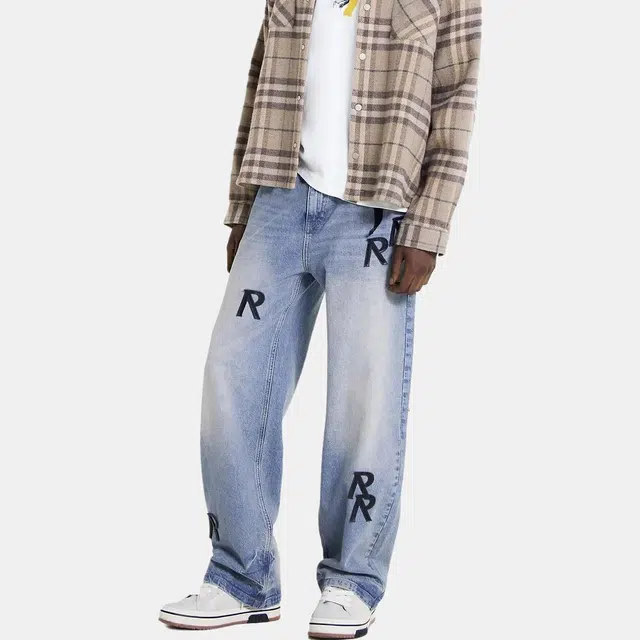 REPRESENT R3 Initial Baggy Denim Blue