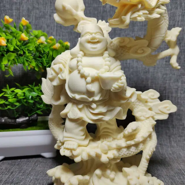 爵倾 《御龙弥勒》 象牙果 摆件 男女同款情侣款