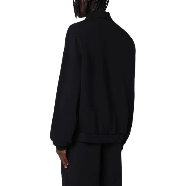 Fear of God Essentials Fleece Polo Obsidian Black