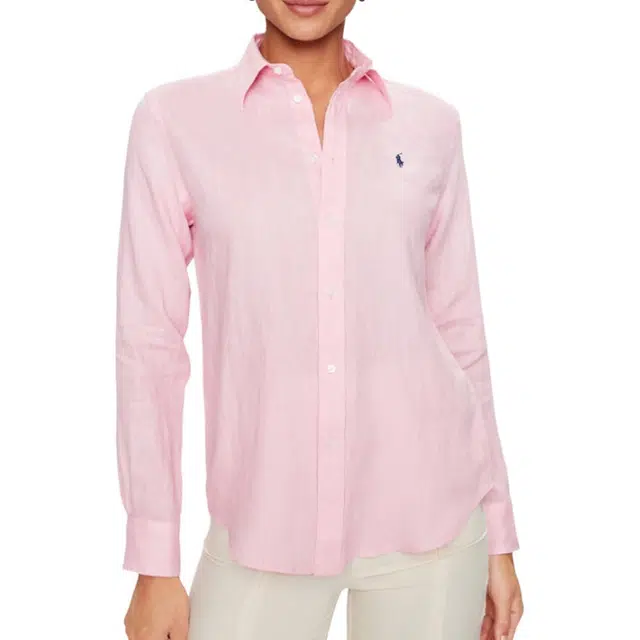 Polo Ralph Lauren Logo Button-Down Shirt Pink