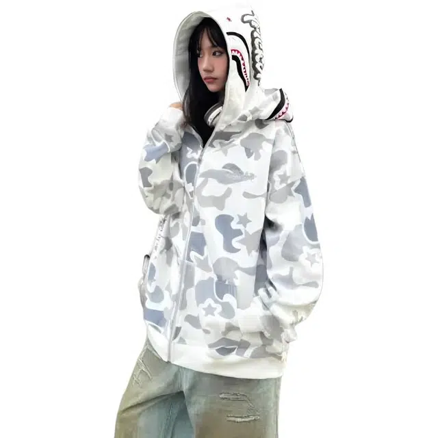 零氏 潮流高街风拉链春秋情侣款外套卫衣 男女同款