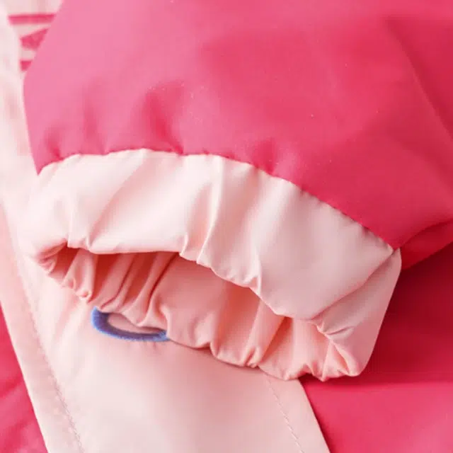 玛米玛卡 二合一拉链加绒保暖夹克外套 玫红 中小童