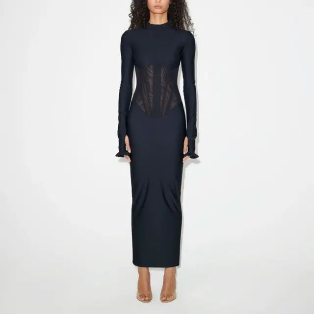 Khy x Dilara Findikoglu SS25 Long Sleeve Corset Dress