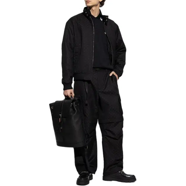 GUCCI Striped Polo Shirt Black