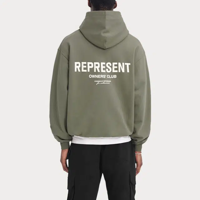 REPRESENT Hoodie Olive