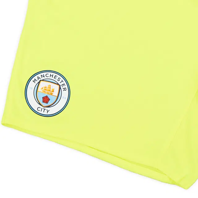 PUMA 2021-22 Manchester City Player Issue GK Shorts logo
